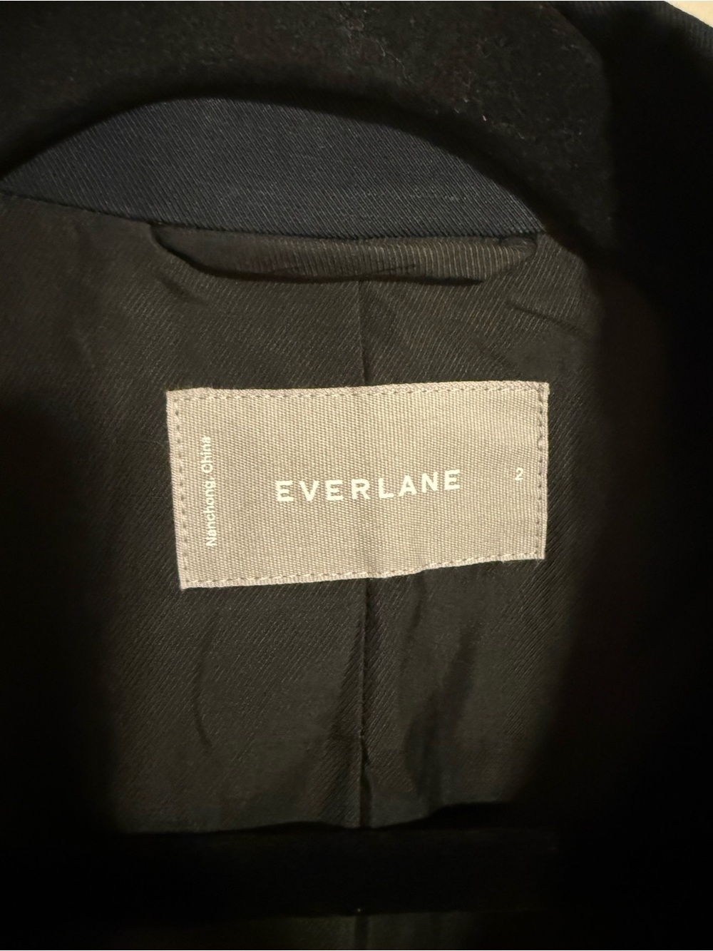 Everlane Navy Women's Tailored Blazer Linen Blend size-2 - Picture 3 of 8